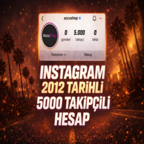 ⭐2012 TARİHLİ⚡İNSTAGRAM 5.000 TAKİPÇİLİ HESAP⚡
